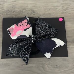 COW PRINT CHEER BOW